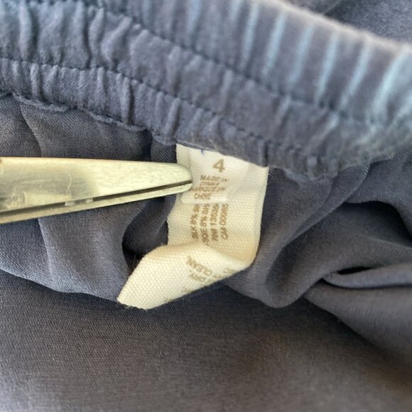 Skin World Wide Silk Pajama Pants Blue 4 XL Elastic Pockets Drawstring jogger - Picture 8 of 10